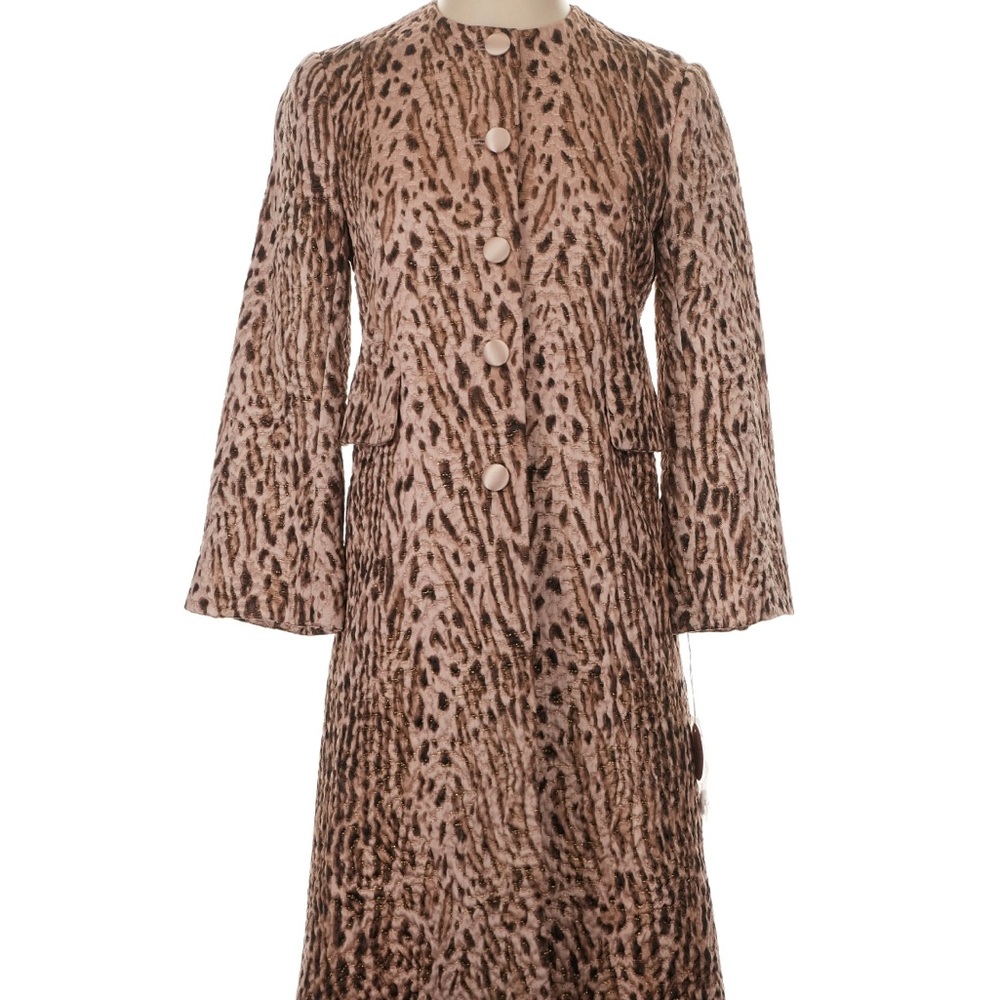 Rebecca Taylor Leopard Print Long Coat